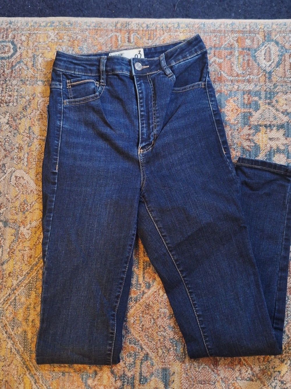 Garage Women's Skinny Jeans in Dark Blue